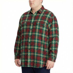 Polo Ralph Lauren Red and Green Plaid Button Down Shirt, XL
